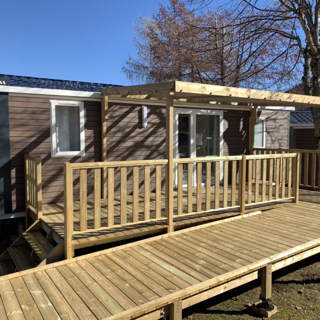 Mobil-home avec vue sur les volcans d’Auvergne